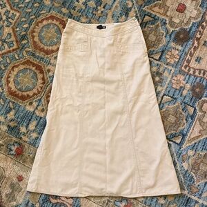 H&M Khaki Midi Skirt with Pockets